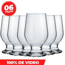 Kit 06 Taças de Vidro 300ml Cozinha Restaurante Cervejas - NADIR