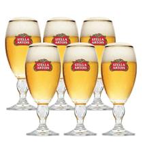 Kit 06 Taças De Vidro Stella Artois Para Cerveja 250ml