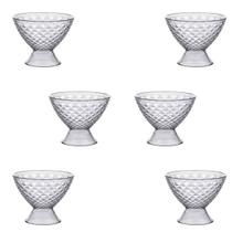 Kit 06 Taças Sobremesa Grande 400ml Acrilico Leve Resistente Doce Sorvete Festa Evento Buffet Infantil Luxxor Paramount