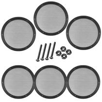 Kit 06 Tela Plástica 15 Polegadas Com Parafusos Alto Falante