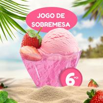 Kit 06 Tigela de Plástico Açaí Sorvetes Sobremesa Pote 350ml