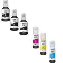 Kit 06 tintas 504 original, novos e lacrados l4260 l4160 l6191