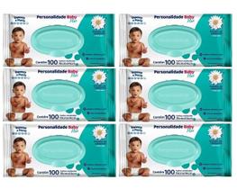 Kit 06 Toalha Umed. Personalidade Baby Plus 100Un - Eurofral