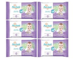 Kit 06 Toalha Umedecida Meu Bebe Soft Com 50Un Hygieline