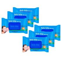 Kit 06 Toalha Umidecida Bebê Feliz 120 Unidades Ultra Care