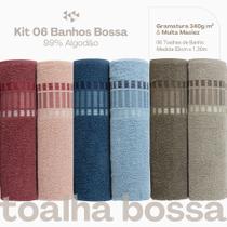 Kit 06 Toalhas de Banho Avulsas Bossa 6 peças Kit 06 Toalhas de Banho Avulsas Bossa 6 peças