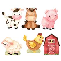 Kit 06 Totens Display MDF Adesivado Pézinho Fazendinha 25cm Kit 06 Totens Display MDF Adesivado Pézinho Fazendinha 25cm