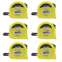 Kit 06 Trena Aço Metal 3M Bolso Básica Fita Com Trava