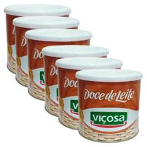 Kit 06 Un Doce De Leite Viçosa Premium Tradicional Lata 800g