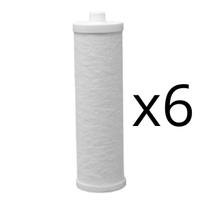 KIT 06 UN Refil Para Filtro De Água Acquamil Max Cod 101023 compatível com filtros Planeta Água, Hidrofiltros, Fortlev e carcaças universais 9 ¾” puri