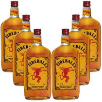 Kit 06 Unidades Licor De Whisky Fireball 750Ml