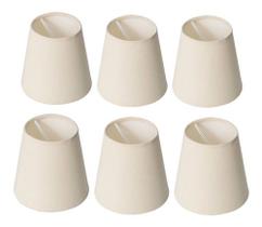 Kit 06 Unidades Peças Mini Cúpulas de Abajur Tecido Algodão Ref 01