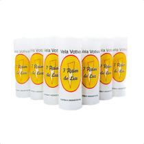 Kit 06 Velas Votiva 7 Dias Branco 210g Parafina Pura