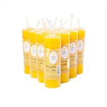 Kit 06 Velas Votiva 7 Dias Mel Amarelo 260g Parafina Pura