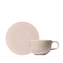 Kit 06 Xícara Café com Pires Dunas Creme Germer Porcelanas