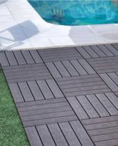 KIT 06UN DECK MODULAR PLASTICO 30x30 PISCINA VARANDA BOX CANIL SACADA