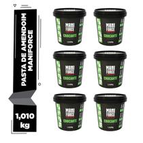 Kit 06x Maniforce Pasta Amendoim Crocante 100% Amendoim 1kg
