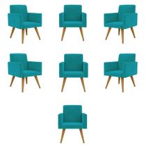 Kit 07 Cadeiras Poltronas Decorativa - Escritório - Recepção