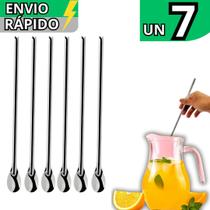 Kit 07 Colher Para Suco Bailarina em Inox Barman Drinks Caipirinha Colher Grande Para Jarras Kit 07 Colher Para Suco Bailarina em Inox Barman Drinks Caipirinha Colher Grande Para Jarras