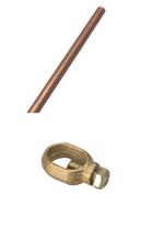 Kit 07 haste com conector aterramento cerca eletrica rural zebu