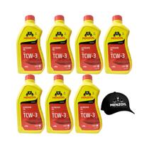 Kit 07 Litros Óleo TCW3 Menzoil 2T Motores de Popa + 01 Boné