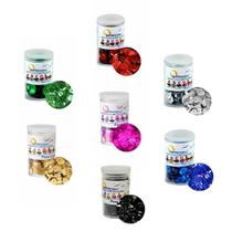 Kit 07 Potes de Lantejoulas 6mm Metalizadas 3g - Lantecor Artesanato Decorado Brilho