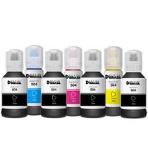 Kit 07 refil de tintas T504 Compatível para Epson Ecotank L4160