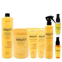 Kit 07 Salão Trivitt Sh. Masc. Cond. Leavein, Fluido, Óleo, Reparador Kit 07 Salão Trivitt Sh. Masc. Cond. Leavein, Fluido, Óleo, Reparador