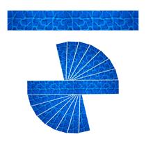 Kit 08 Adesivos Piscina Vinílico Fundo Água Escura 100x10cm