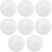 Kit 08 Assentos Redondo Banqueta Cadeira Estofados Poltronas H02 Corano Branco 39 cm - Lyam Decor