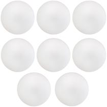 Kit 08 Assentos Redondo Banqueta Cadeira Estofados Poltronas H02 material sintético Branco 35 cm - Lyam Decor
