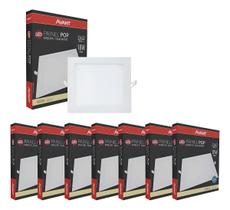 KIT 08 Avant Painel de Emb. LED 18W Bivolt Quadrado Branco