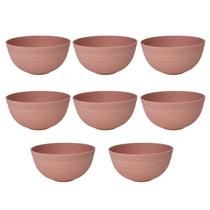 Kit 08 Bowl Tigela Cumbuca 750ml Bambu Polipropileno Lyor