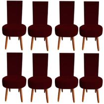 Kit 08 Cadeiras de jantar Lisboa Sued Marsala - D'Classe Decor