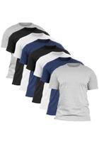 Kit 08 Camisetas Meia Malha 100% Algodão Fio 30.1 Penteado Premium Masculino