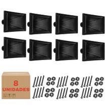 Kit 08 Cornetas LC 100 Retangular Caixa Som Com Parafusos Kit 08 Cornetas LC 100 Retangular Caixa Som Com Parafusos