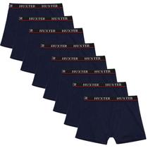 Kit 08 Cuecas Masculinas Boxer Cotton Basic Huxter Azul Kit 08 Cuecas Masculinas Boxer Cotton Basic Huxter Azul