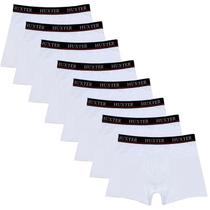 Kit 08 Cuecas Masculinas Boxer Cotton Basic Huxter Branco
