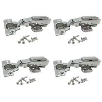 Kit 08 Dobradiça Reta Inox Amortecedor Click Móveis Armários Kit 08 Dobradiça Reta Inox Amortecedor Click Móveis Armários