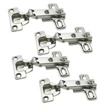 Kit 08 Dobradiças Reta Pequena 26mm Portas Armários Móveis