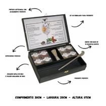 Kit 08 Especiarias Gin Tônica + Dosador Duplo Inox + Colher - The Drink Premium Box