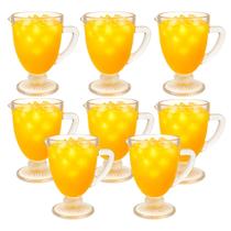 Kit 08 Jarras Vidro Bico de Jaca Transparente 1l Buffet Bar