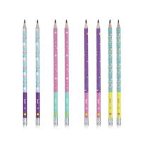 Kit 08 Lápis de Escrever HB Magic Preto Estampado Decorado Unicórnio BRW Kit 08 Lápis de Escrever HB Magic Preto Estampado Decorado Unicórnio BRW