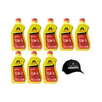 Kit 08 Litros Óleo TCW3 Menzoil 2T Motores de Popa + 01 Boné
