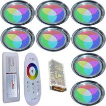 Kit 08 LUMINARIA PISCINA HIPER LED 15W INOX 316 RGB ROSCA Kit 08 LUMINARIA PISCINA HIPER LED 15W INOX 316 RGB ROSCA