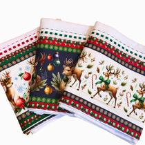 Kit 08 Pano De Prato Decoração De Natal Premium Cozinha Luxo
