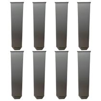 Kit 08 Pés Plásticos Quadrado 13 cm Cinza Para Armário M02 Balcão Móveis Cozinha - Inoviza Kit 08 Pés Plásticos Quadrado 13 cm Cinza Para Armário M02 Balcão Móveis Cozinha - Inoviza