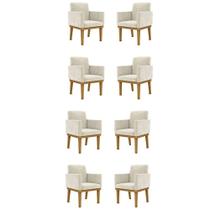Kit 08 Poltronas Decorativa Reforçada Balaqui Decor Cor:bege Kit 08 Poltronas Decorativa Reforçada Balaqui Decor Cor:bege