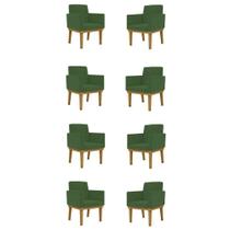 Kit 08 Poltronas Decorativa Reforçada - Balaqui Decor Cor:verde Kit 08 Poltronas Decorativa Reforçada - Balaqui Decor Cor:verde