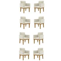 Kit 08 Poltronas Decorativa Reforçada Oferta - Balaqui Decor Bege